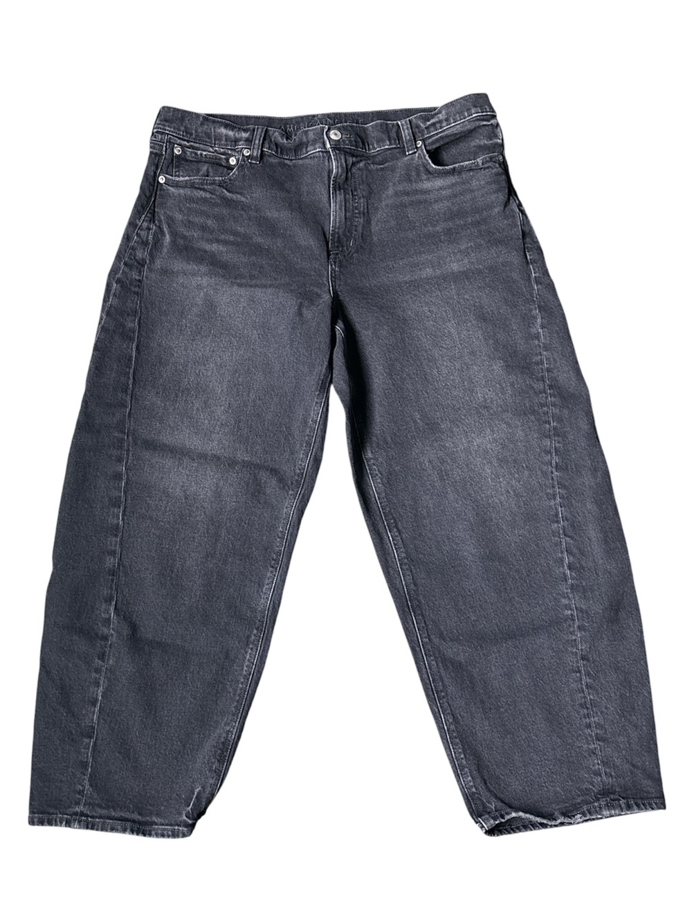 American Eagle Stretch Barrel Jeans Washed Black
